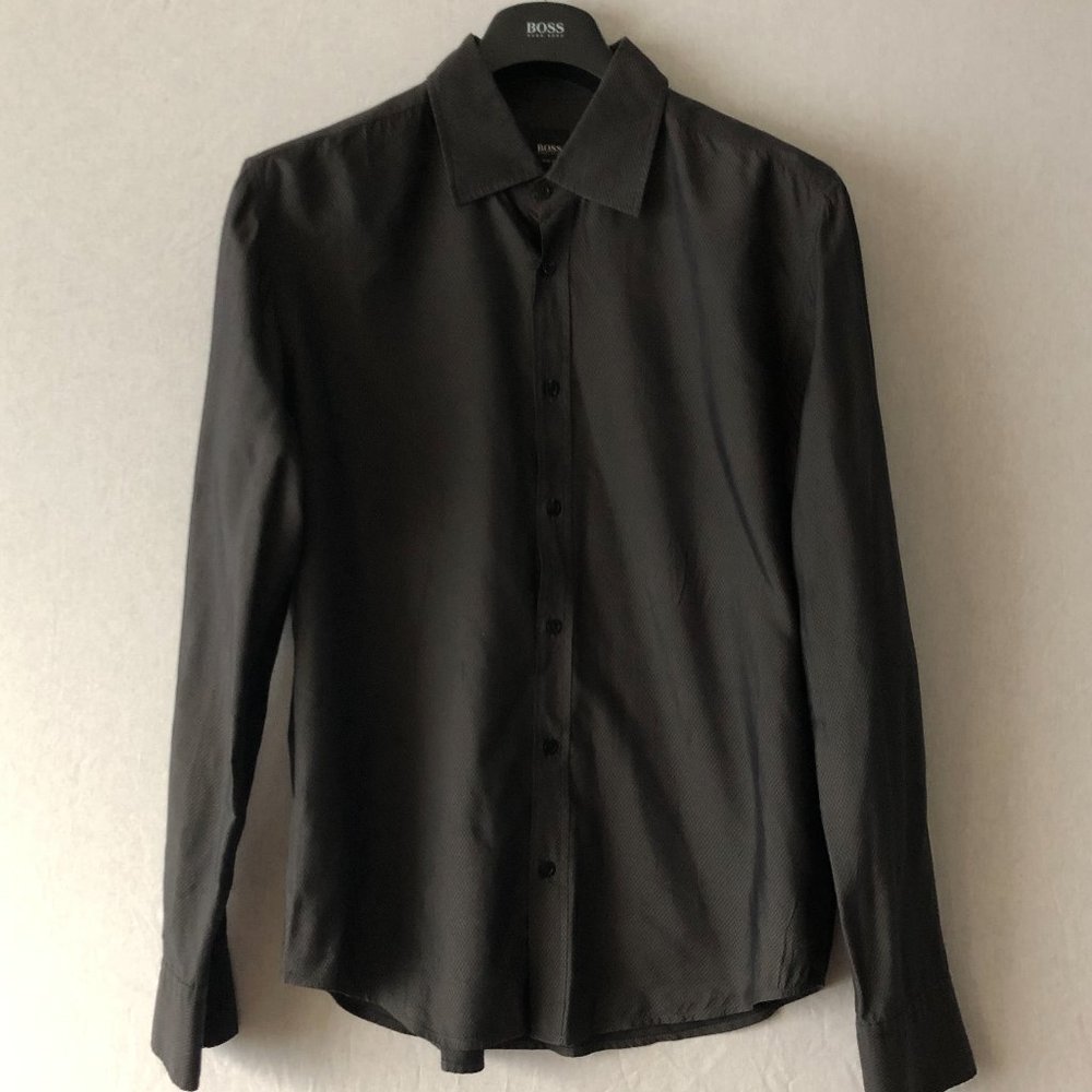 Boss Hugo Boss Gray Slim Shirt Size XL
